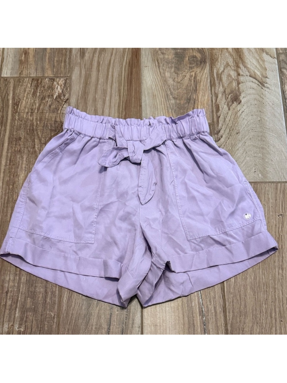 Aerie Purple Paper Bag Shorts